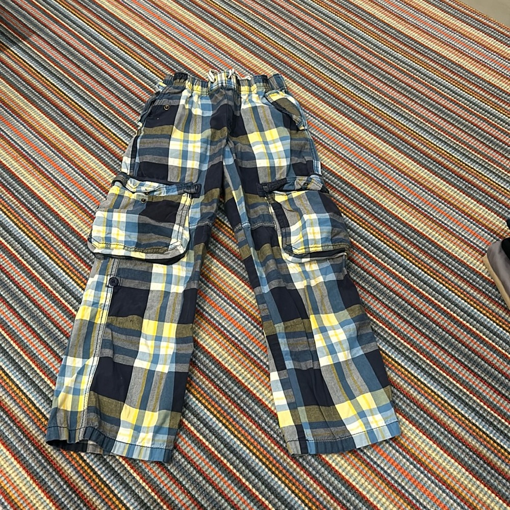 Mini Boden cargo pants plaid